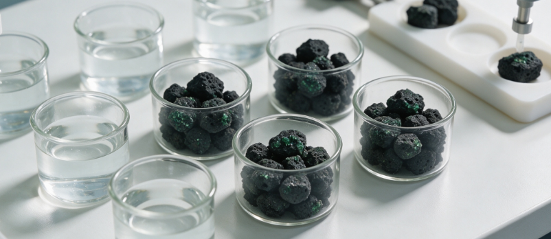 Tourmaline‑Modified Adsorbent Materials Testing